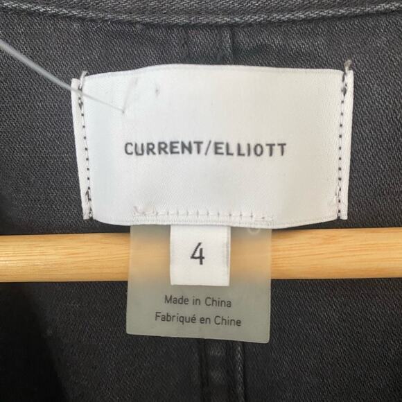 Current/Elliott Debbie Studded Western Gray Denim Shirt Dress Size XL Preloved - Picture 4 of 7